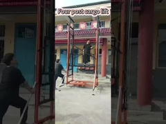 Podwójne maszty podnośniki towarowe hydrauliczne magazyn ładunkowy podnośnik podwójne tory 7m