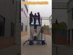 12 m pionowy podnośnik podwójnego mastu Teleskopowy podnośnik aluminiowy