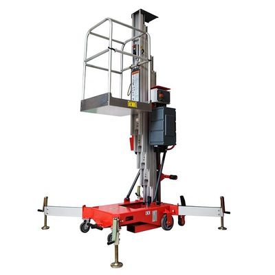 kupować Podnośnik hydrauliczny platformy powietrznej 9m 150kg Podnośnik z jednego mastu do wystawy fabrycznej online manufacture