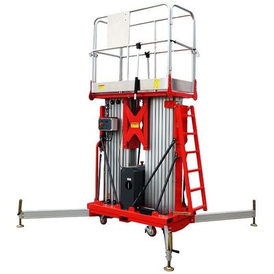 kupować Podwójne maszty platformy do pracy w powietrzu Aluminium 8m Elektryczny pionowy podnośnik masztów online manufacture