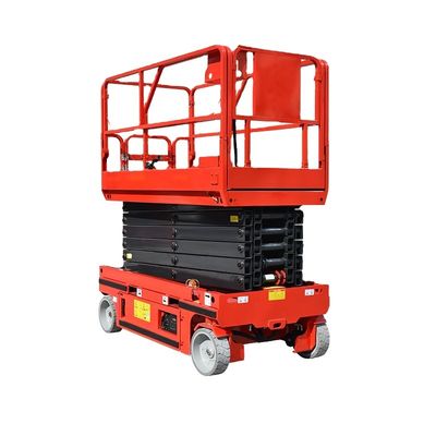 kupować 10m 12m 320kg Elektryczny samobieżny podnośnik nożyczkowy Mobilna praca powietrzna online manufacture