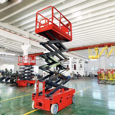 kupować Samobieżny podnośnik nożyczkowy 8 m Wysokość robocza 450 kg Pojemność produkcja online