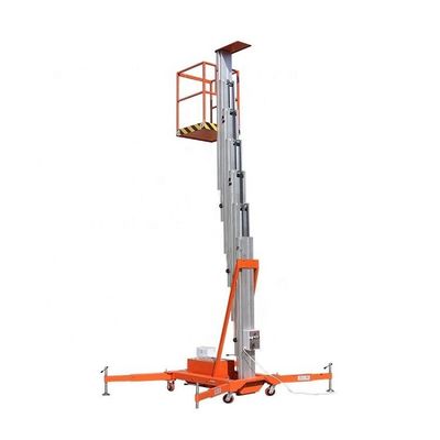 6m-16m Pionowe teleskopiczne platformy robocze z pojedynczego mastu z aluminium