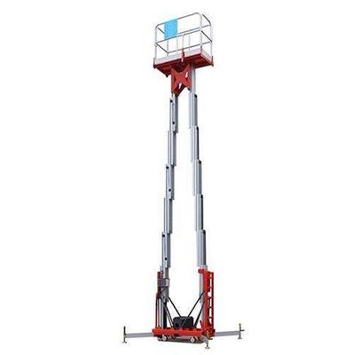 14m 200kg Platformy do pracy w powietrzu Stop aluminium Podnoszenie podwójnego mastu