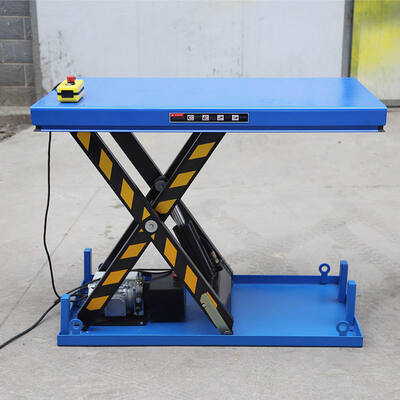 Hydrauliczny stały stół podnośny nożycowy o udźwigu 2 ton do magazynu