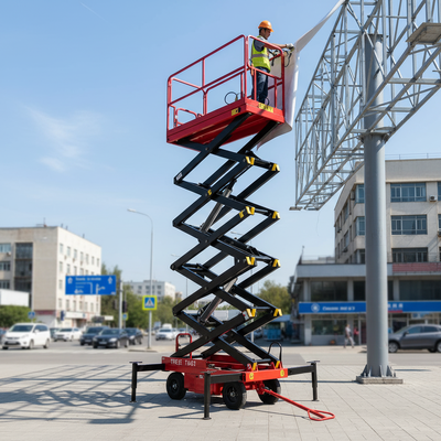 Elektryczny hydrauliczny mobilny podnośnik nożycowy Ręczna platforma podnosząca