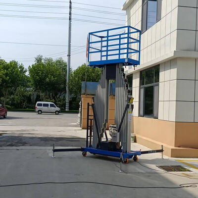 Elektryczny hydrauliczny aluminiowy składany podnośnik dwumasztowy