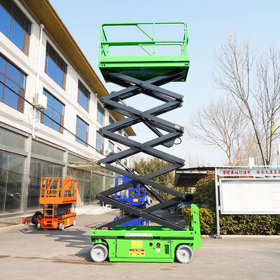 Samobieżna platforma podnośna z elektrycznymi nożyczkami 320 kg Pojemność 12 m Wysokość robocza