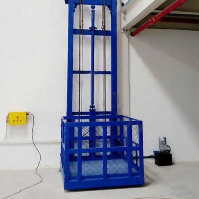 Pionowy elektryczny hydrauliczny podnośnik towarowy do montażu na ścianie do magazynu