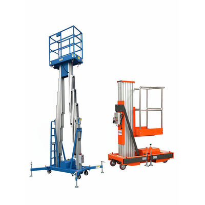 Składana aluminiowa platforma podnosząca elektryczna hydrauliczna z pojedynczym masztem